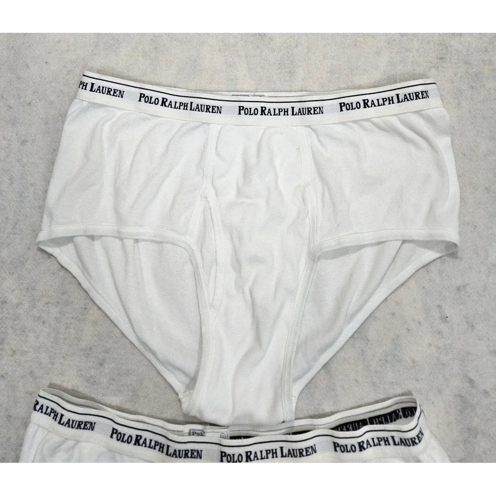 Vtg Polo Ralph Lauren Underwear Mens 42 XL NEW LOT White Tighty Whities 90s Y2K